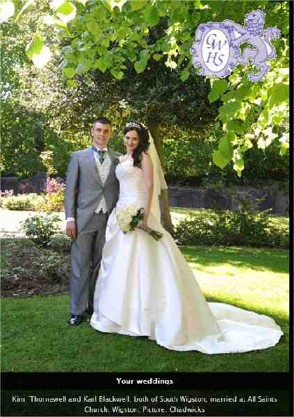 15-094 Kim Thornewell and Karl Blackwell of South Wigston married at All Saints 2010