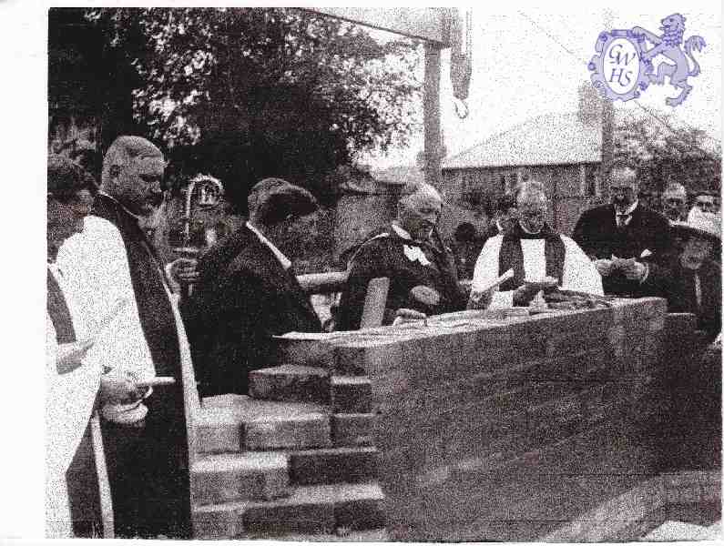 26-100 Ceremony to lay the foundation stone of the Roman Catholic Church on Countesthorpe Road South Wigston