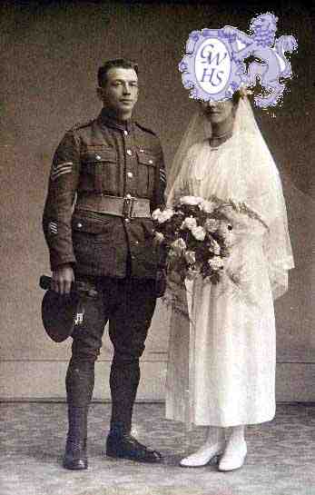 3-22 Sgt Simpson & Bride 1914-18 South Wigston