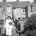 32-317 The Gardiner family in the back garden of 6 Leopold Street around 1954-5 South Wigston