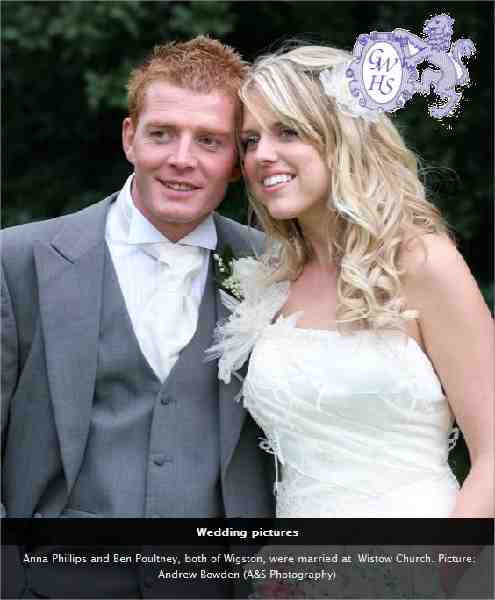 15-105 Anna Phillips and Ben Poultney both of Wigston married at Wistow Church Nov 2009