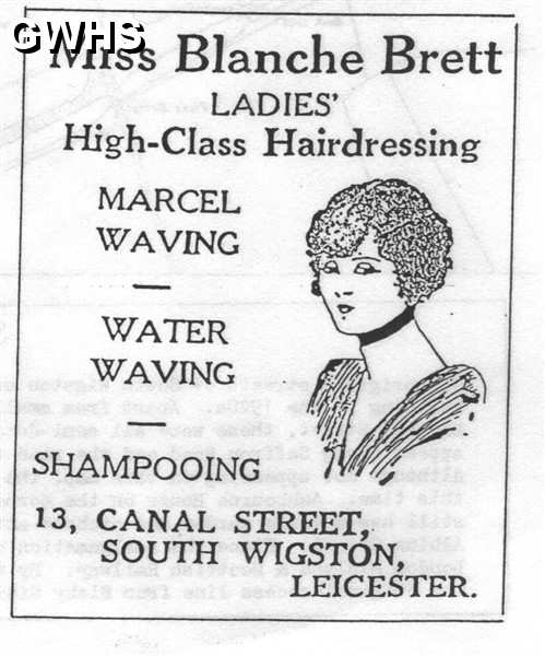 20-023 Miss Blanche Brett Canal Street South Wigston Advert