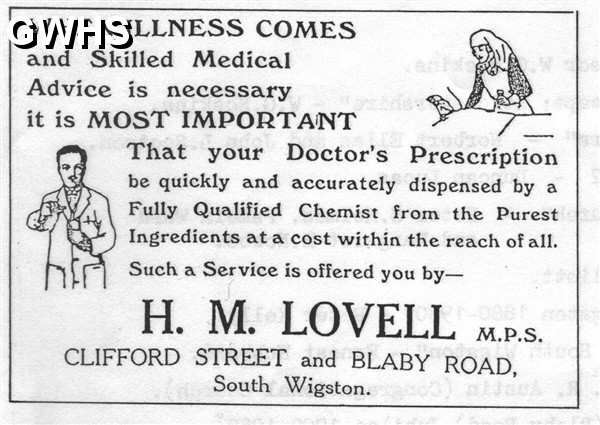 20-031 H M Lovell Clifford Street South Wigston Advert
