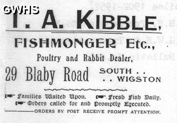 20-033 T A Kibble Blaby Road South Wigston Advert