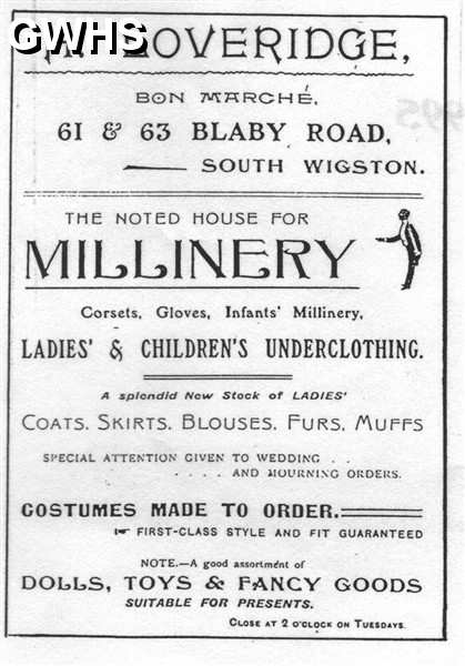 20-036 H Loveridge Blaby Road South Wigston Advert
