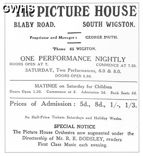 20-083a The Picture House Blaby Road South Wigston advert