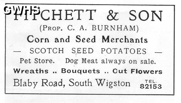 20-102 Fitchett & Son Corn & Seed Merchants Blaby Road South Wigston