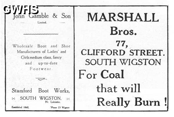 20-109 Marshall Bros coal merchant 77 Clifford Street South Wigston