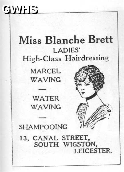 20-111 Miss Blanche Brett hairdresser 13 Canal Street South Wigston