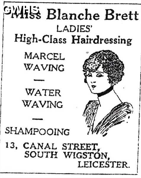 20-167 Miss Blanche Brett  Hairdresser 13 Canal Street South Wigston