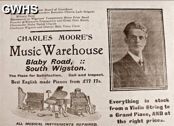 30-564 Advert for Charles Moore's Music Warehouse South Wigston