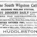 20-002 The South Wigston Cafe - J Huddleston South Wigston Advert