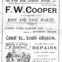 20-016 F W Cooper Canal Street South Wigston Advert