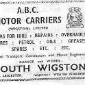 20-027 A B C Motor Carriers South Wigston Advert