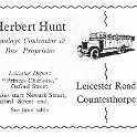 20-049 Herbert Hunt Haulier Leicester Road Countesthorpe Advert