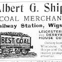 20-082 Albert G Shipp Coal Merchant Railway Station South Wigston advert