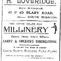20-162 H Loveridge Millinery 63 Blaby Road South Wigston