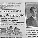 30-564a Advert for Charles Moore's Music Warehouse South Wigston
