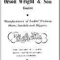 35-667 Advert for Orson Wright Boot & Shoe Company Canal Street South Wigston