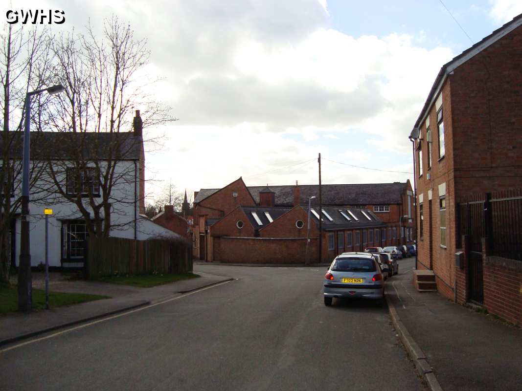 23-316 Looking down Spa Lane at the back of A H Broughton factory now Kings Centre May 2013