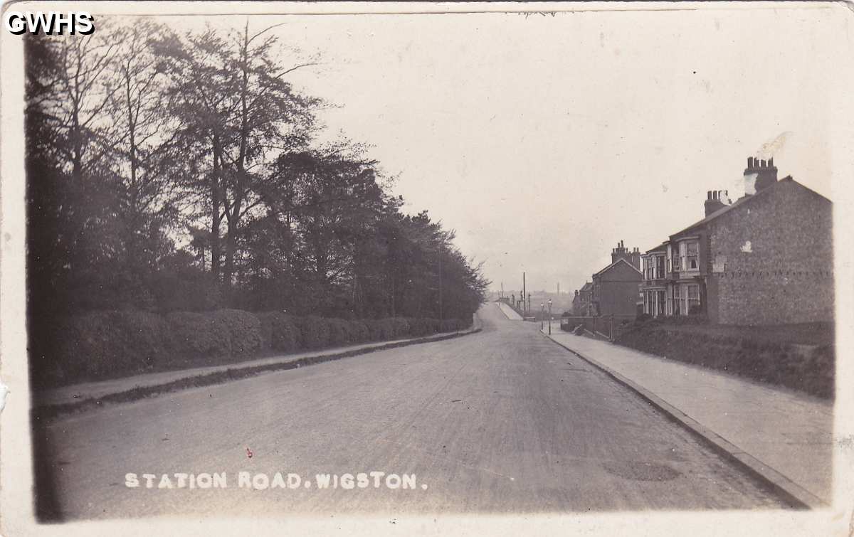 30-233 Station Road Wigston Magna looking towards the Spion Kop bridge over the railway with South Wigston in the distance  circa 1918