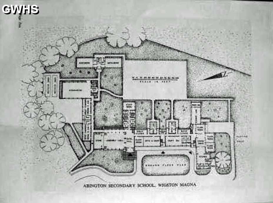 32-375 Plan of Abington Secondary School Wigston Magna