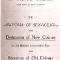 24-139 Form of Service for declaration of new colours at St Thomas' Church South Wigston