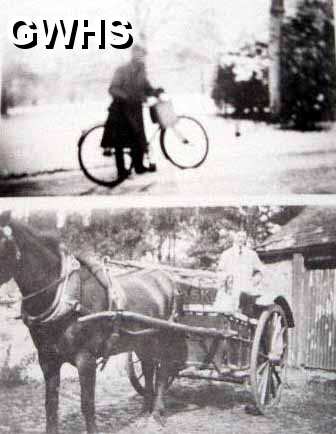 6-57 Milk deliveries by bike in snow pre WW11