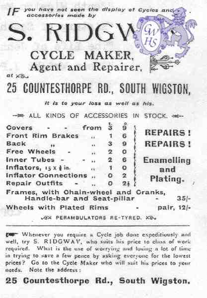 20-035 S Ridgway Countesthorpe Road South Wigston Advert