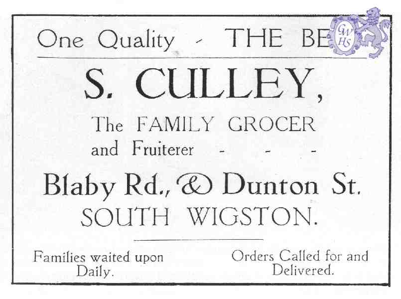 20-117 S Culley family grocer Blaby Road and Dunton Street South Wigston