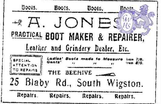 20-145 A Jones Boot Maker 25 Blaby Road South Wigston