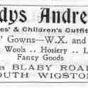 20-014 Gladys Andrews Blaby Road South Wigston Advert