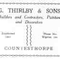 20-048 G Thirlby & Sons Decorators Countesthorpe Advert