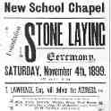 20-076 Stone Laying advert for The Primitive Methodist Chapel School in Countesthorpe Road 1899