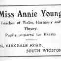 20-110 Miss Annie Young music teacher 85 Kirkdale Road South Wigston