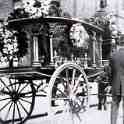 9-99 Funeral of Mrs Franklin circa 1925, Herse stands outside the Railway Hotel Station Road Wigston