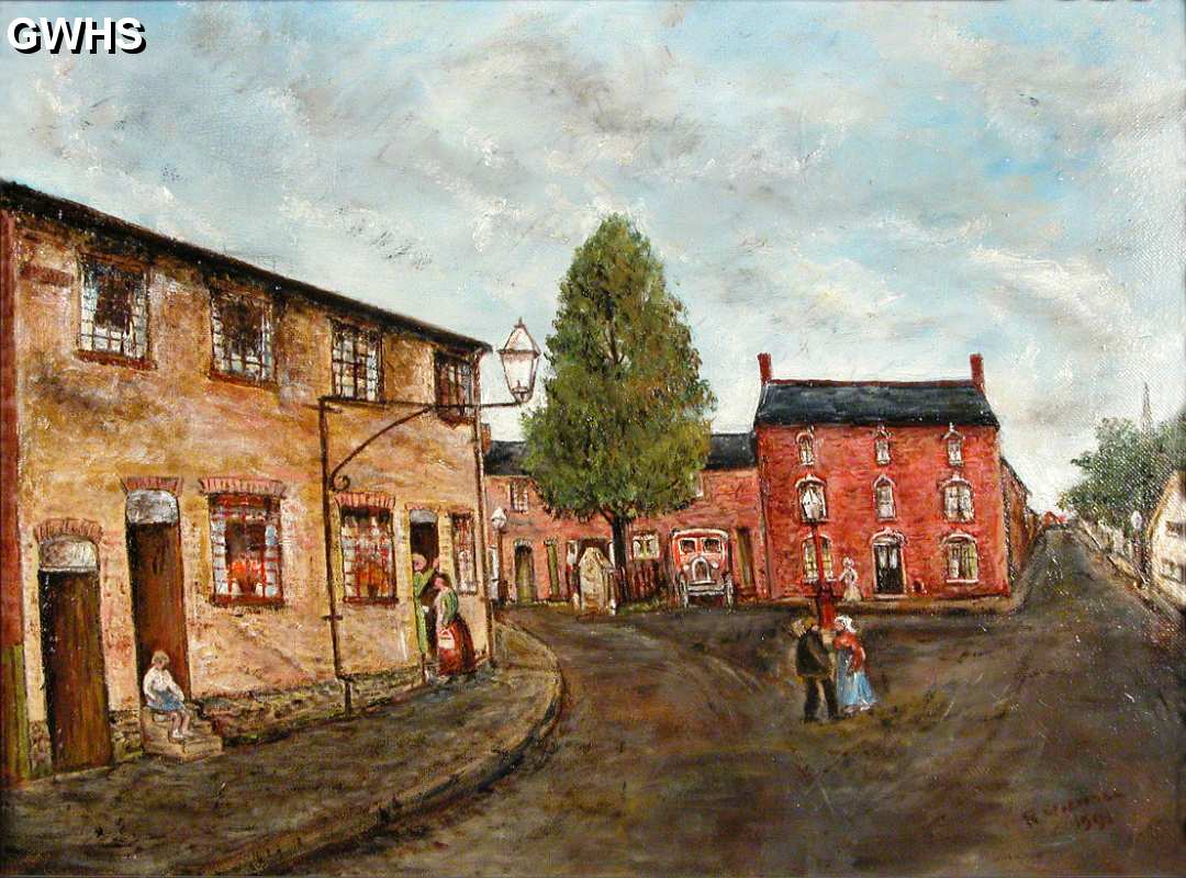 33-444 The Bank Wigston Magna painted by R Wichall 1979