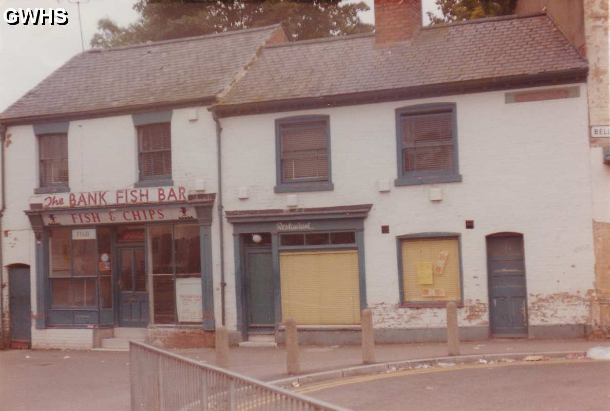 8-92 The Bank Fish Bar Bell Street Wigston Magna demolished circa 1983