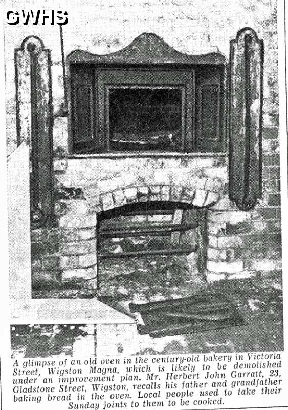 30-842 An Oven at an old bakery in Victoria  Street Wigston Magna circa 1880