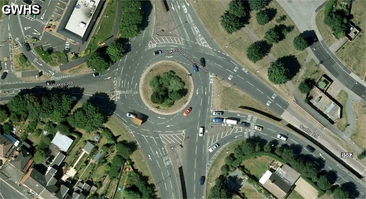 23-758 Wakes Road Roundabout Wigston Magna 2013 before the installation of Traffic Signals