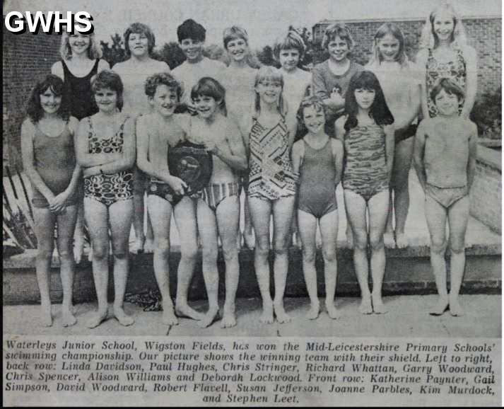 32-545 Waterleys Junior School Wigston Fields swimming championships 1973