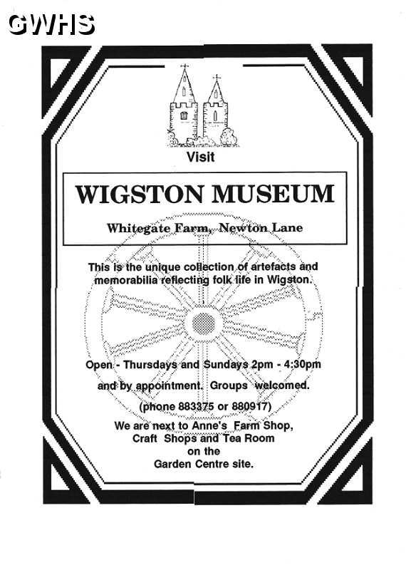 34-047 Advert for Wigston Folk Museum