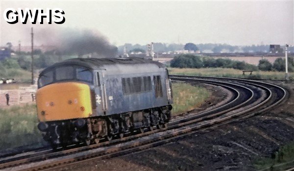 39-161 Peak Class Diesel Electric 45 148 on the up line through Wigston North Junction 1983