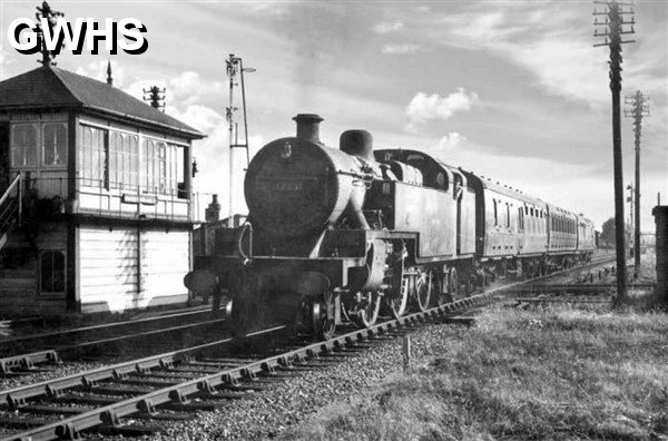 39-203 Fowler 2-6-4T No 42331 past Wigston Central Signal Box Aug 1961 Rugby to Leicester train