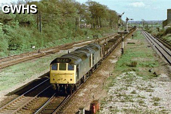 39-215 Leicester bound freight train nearing Wigston