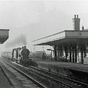 39-142 Wigston Magna station 1961 with 0-6-0 No 44575 passing through