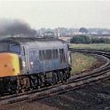 39-161 Peak Class Diesel Electric 45 148 on the up line through Wigston North Junction 1983