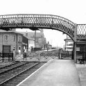 39-209 Wigston South station and footbridge c 1950