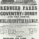 39-388 Coventry to Derby fares poster April 1843