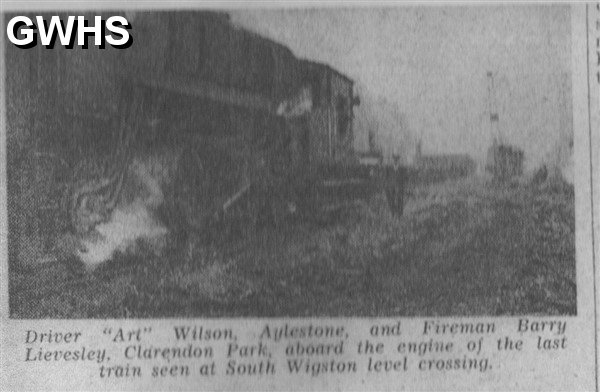 21-010 Last train seen at South Wigston level crossing c 1965